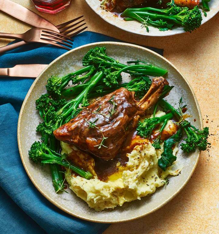 Lamb Shank on Smashed Potatoes & vegetables